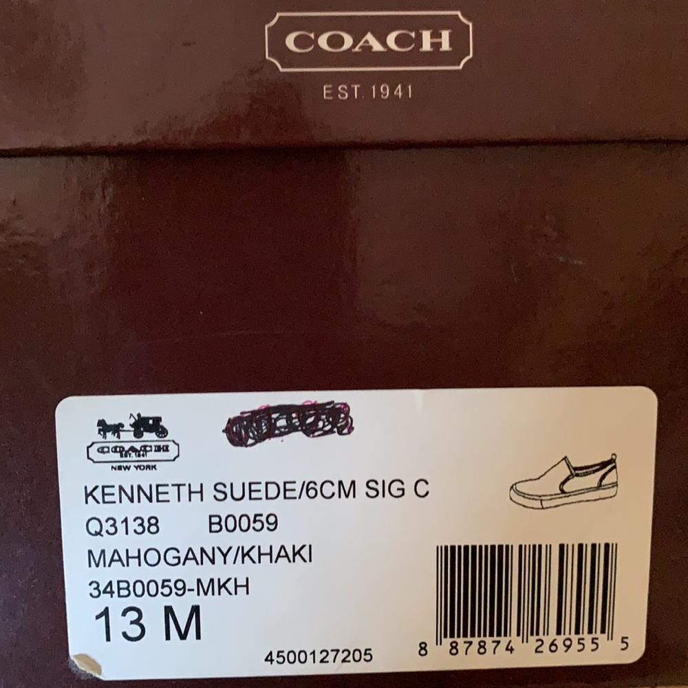 13M coach Kenneth suede mahogany - Picture 2 of 2